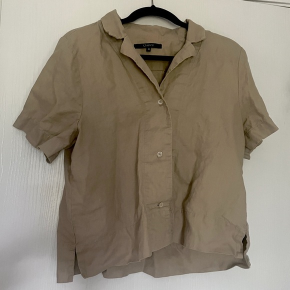 QUINCE 100% European Linen Boxy Button Down - Picture 2 of 4